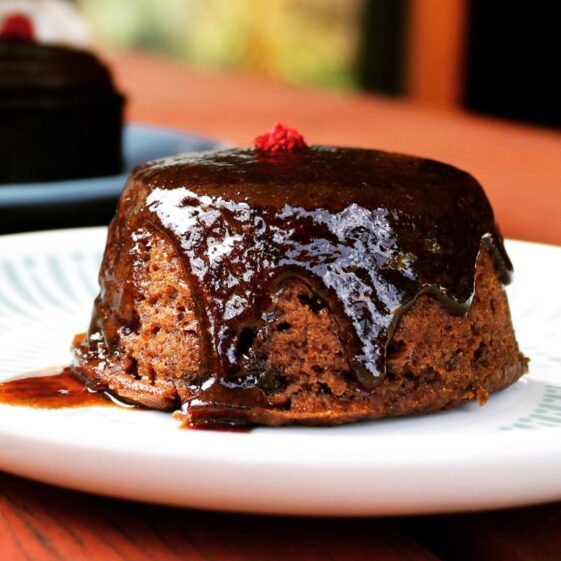 Sticky, Boozy Chocolate Plum Pudding Cake (Gluten-free or not