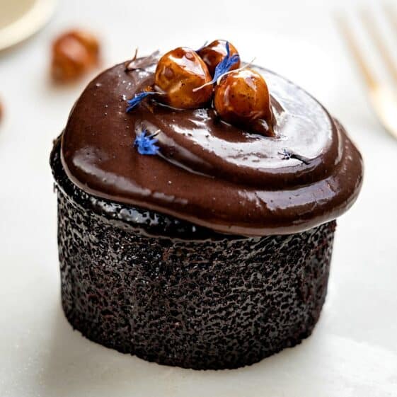 Hazelnut Chocolate Ganache Cake with Hazelnut Orb