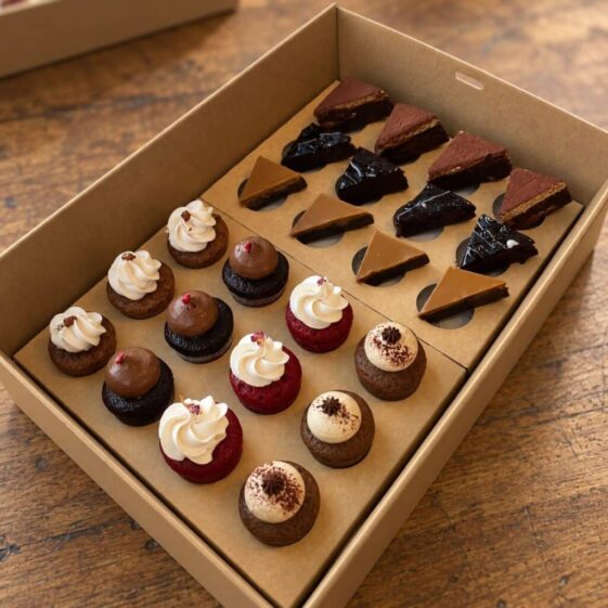 Petit Four Box of 24 (12 Cakes | 12 Brownies)