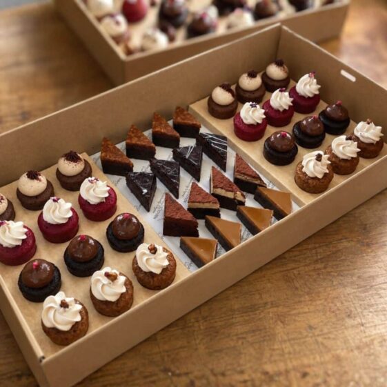 Petit Four Box of 40 (24 Cakes | 16 Brownies)
