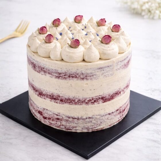 Red Velvet Semi Naked Cake 7 inch 3 layer