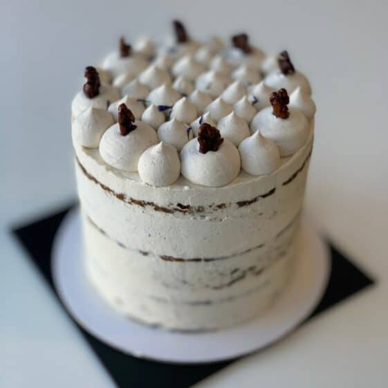 8 inch Carrot & Walnut – 3 Layer – Semi Naked Cake (3 days notice)