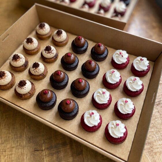 Petit Four Box of 24 Cakes (No Added Nuts Recipe)