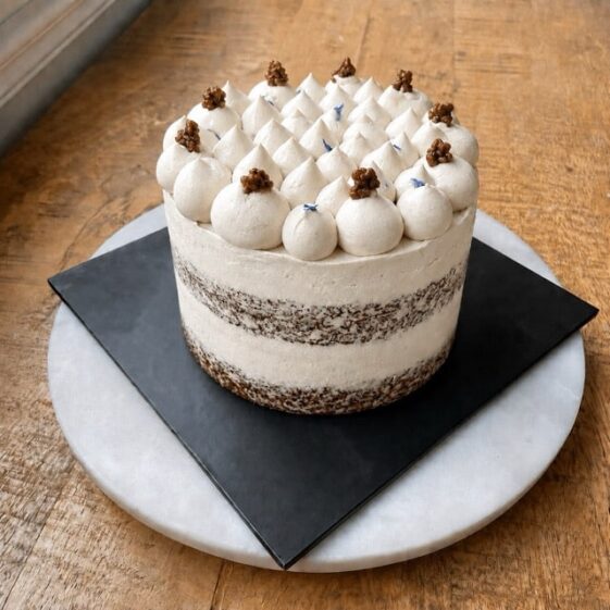 Carrot Cake with Cinnamon Cream (No Added Gluten & Nuts Recipe) – Semi Naked 6 inch